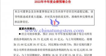 洛陽鉬業2022年上半年業績公告圖片